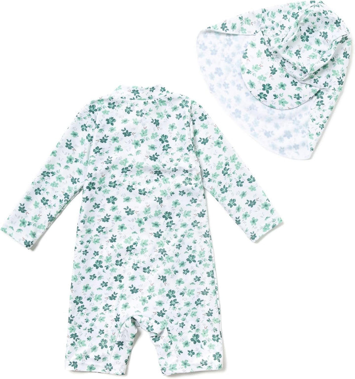 BONVERANO Baby Mädchen Recycelter Badeanzug mit einem durchgehendem Reissverschluss UV-Schutz 50+ 18