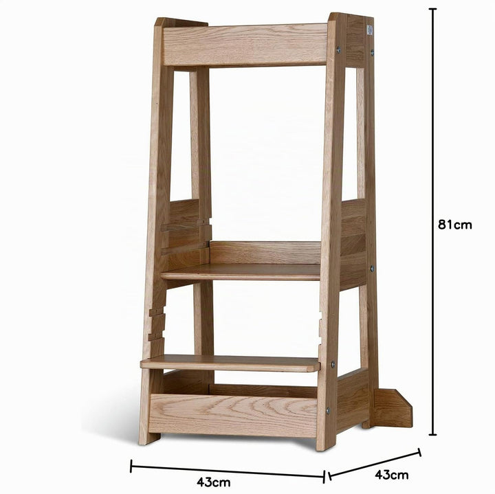 tiSsi ® Lernturm, Entdeckerturm Montessori mitwachsend Eiche Natur