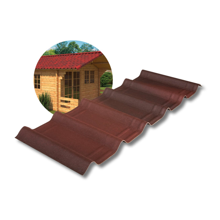 ONDUVILLA Dachplatten Bitumenwellplatten Dachsystem zum Verlegen-Dachmaterial wetterfest&langlebig–F