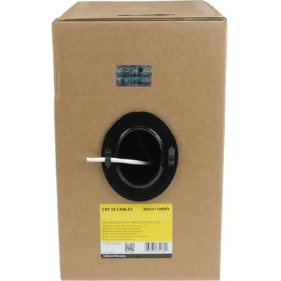 StarTech.com 304,8m Bulkware Cat5e UTP CMR Riser Volldraht Netzwerkkabel - Weiss - Cat 5e Ethernet P