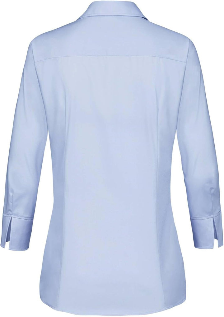 GREIFF Damen Bluse mit Kentkragen | Stretch | 3/4 Arm | Easy-Care 32 Bleu, 32 Bleu