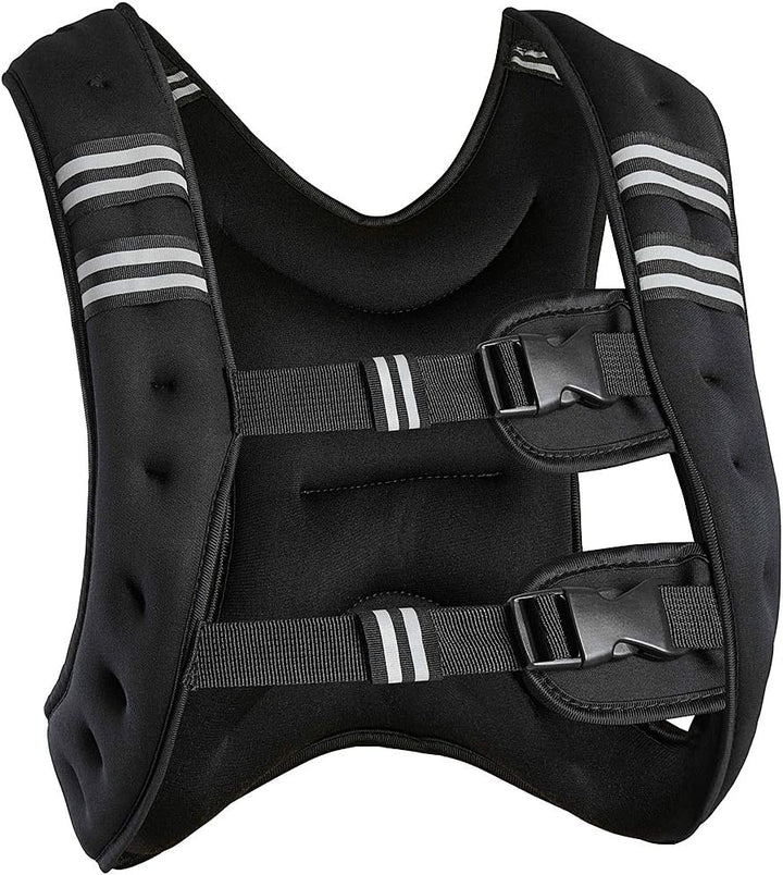 Gewichtsweste 10 kg/22 lbs, Trainingsweste Verstellbare, mit Eisengewichten, Schnallenriemen und Ref