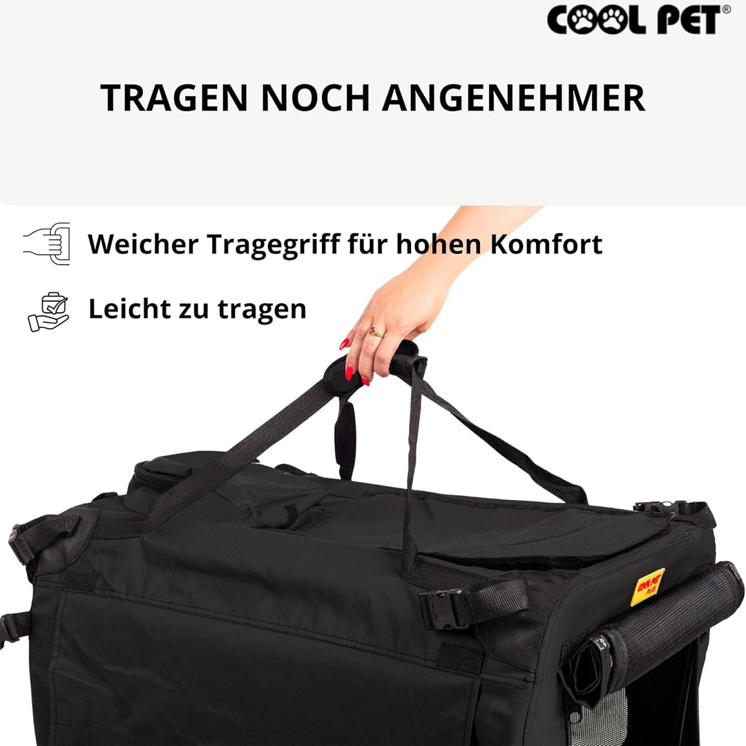 Hundebox 122 * 79 * 91cm 4XL, Hundehütte,Box für Hund, Transportbox, Box für Katze (schwarz), schwar