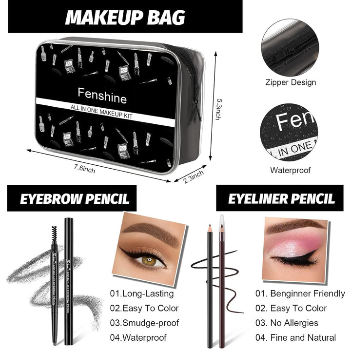 All In One Makeup Kit, Makeup Kit for Women Full Kit, Makeup Gift Set for Women Beginners, Makeup Es