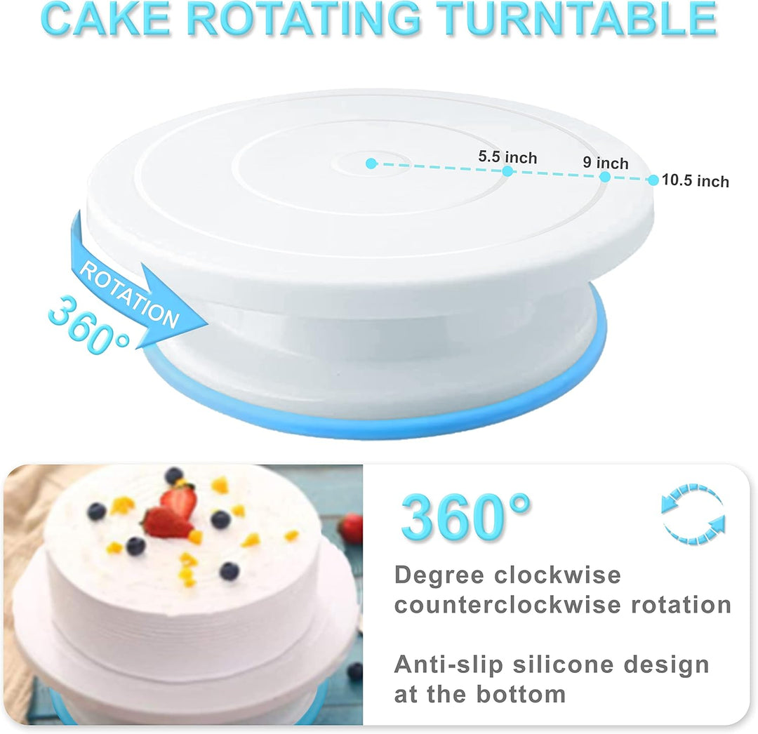 Torten Zubehör, Backzubehör, Tortenplatte Drehbar, Backset, Tortendrehteller, Spritztüllen Set, Tort