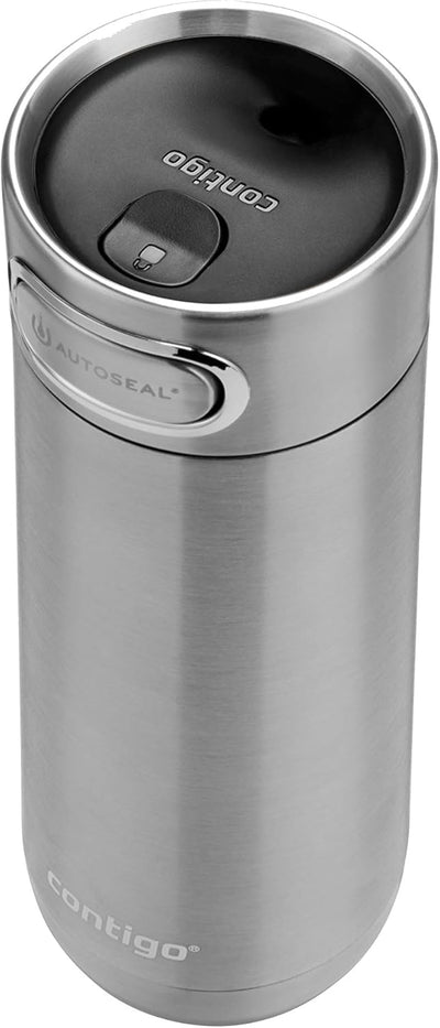 Contigo Luxe Autoseal Thermobecher, Edelstahl-Reisebecher, Isolierflasche, auslaufsicher, Kaffebeche