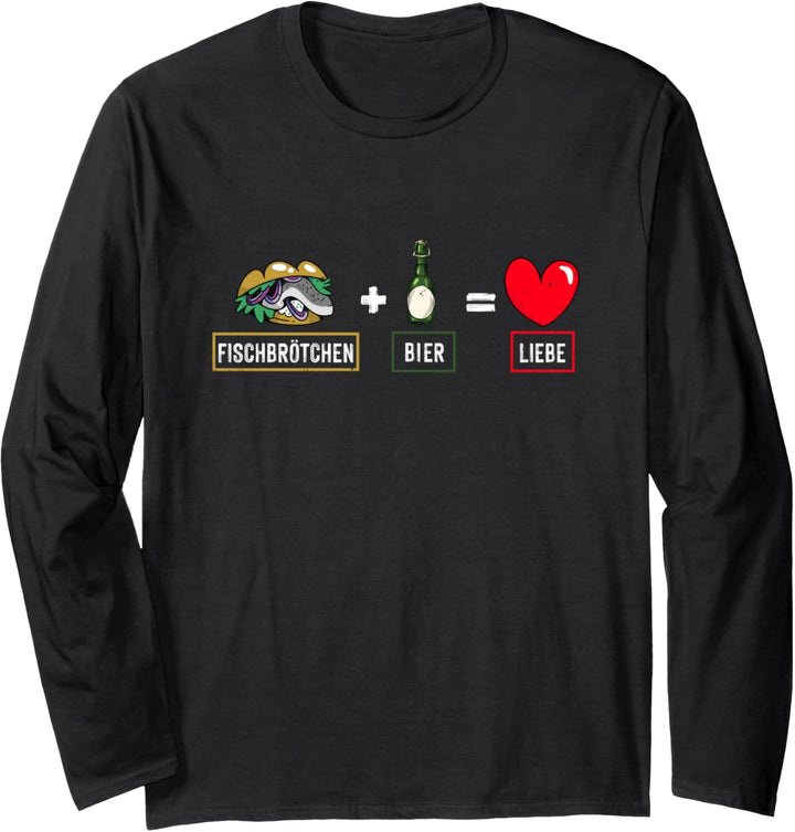 Fischbrötchen Bier Design für jeden Norddeutschen Langarmshirt