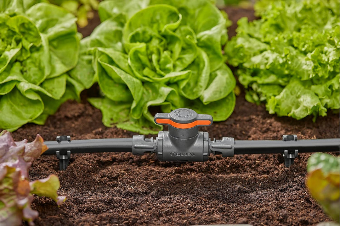 Gardena Micro-Drip-System Regulier- und Absperrventil 13 mm (1/2 Zoll): Einfache Rohrabsperrung und