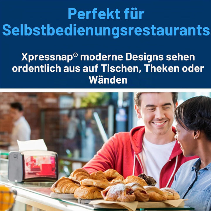 Tork 15850 Xpressnap Extra Soft Spenderserviette unbedruckt / Weisse Papierserviette für Serviettens