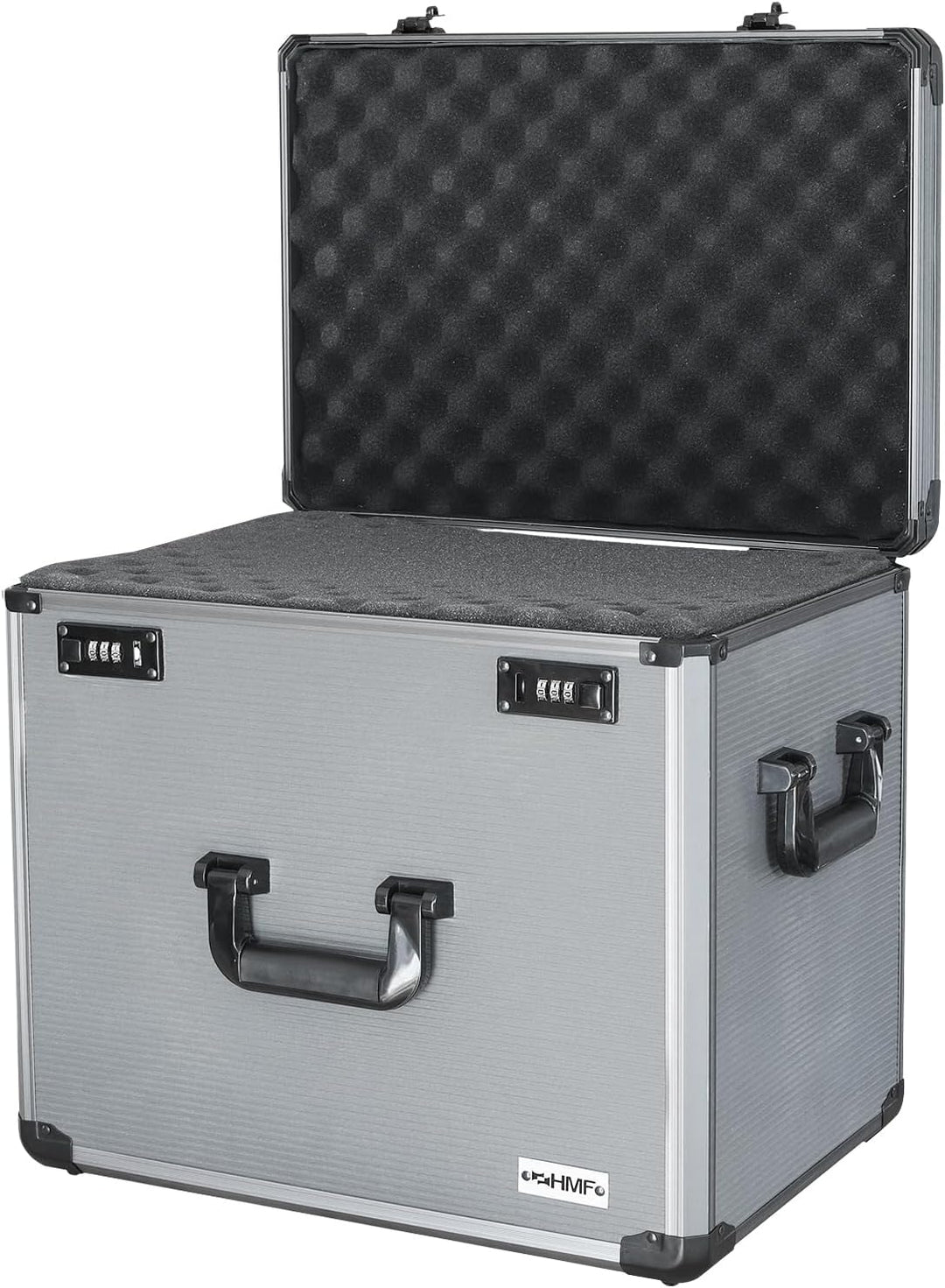 HMF 14422-02 Alu Fotokoffer, Miniaturenkoffer mit Rasterschaumstoff | 46 x 33 x 41 cm, 46 x 33 x 41