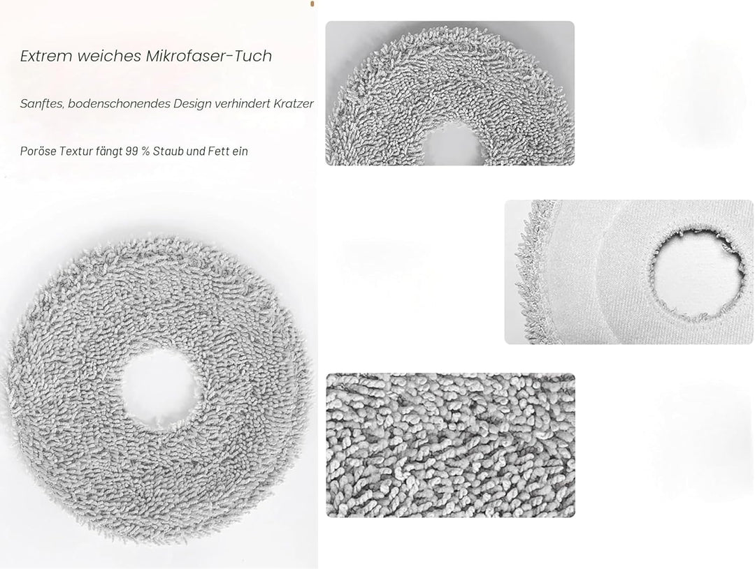 Zubehör für Dreame X50 Ultra Complete L40s Pro Ultra Wischpads X6; Staubbeutel X4; Filter HEPA X4; H