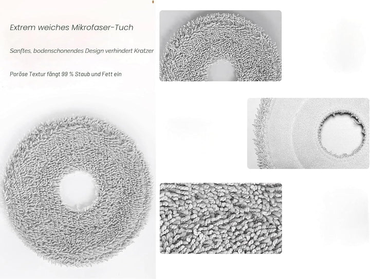 Zubehör für Dreame X50 Ultra Complete L40s Pro Ultra Wischpads X6; Staubbeutel X4; Filter HEPA X4; H