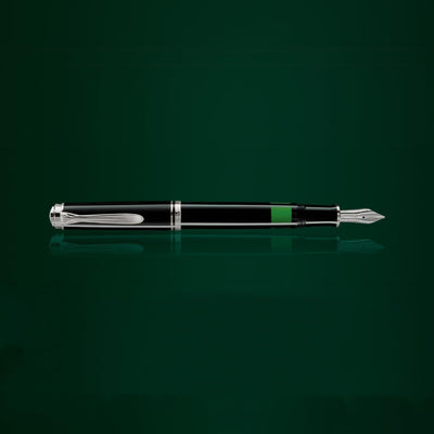 Pelikan Premium M805 Füllfederhalter, Feder M Farbe Plume Schwarz, Schwarz