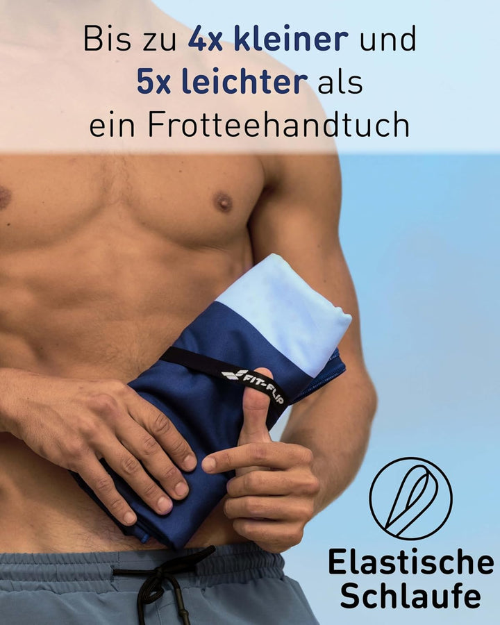 Fit-Flip Strandtuch XXL aus Mikrofaser - leicht und schnelltrocknend - 100% recyceltes Strandhandtuc