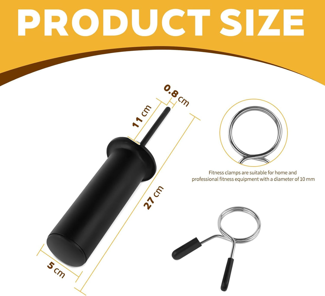 Gym Pin Extender mit 1 x Spring Clip, Gympin Weight Stack, Gym Pin für Zusatzgewicht, Durchmesser 8