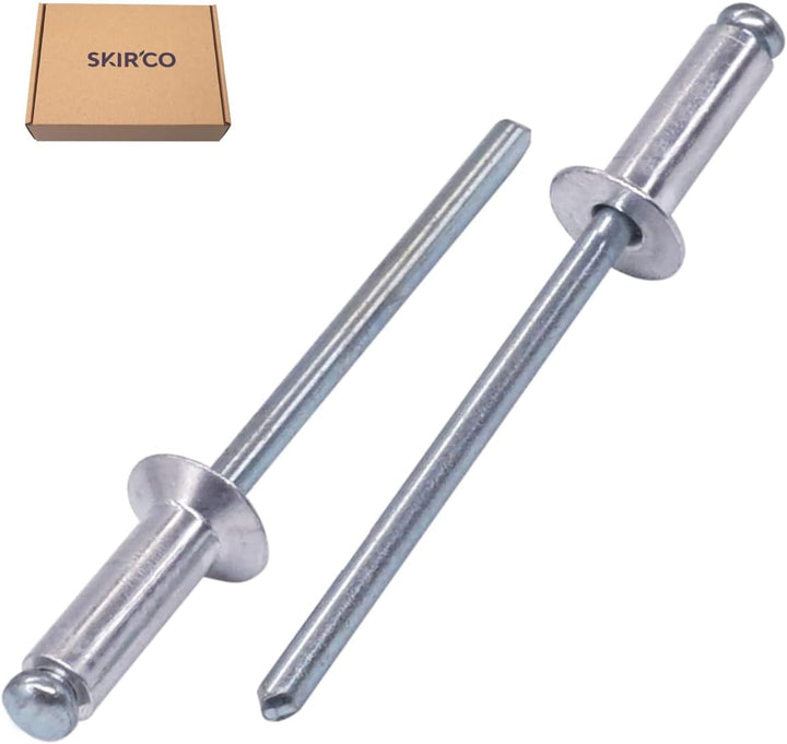 SKIR'CO (1000 Stück) Senkkopf Aluminium Blindnieten 4,0 x 12 mm, Stahldorn, Popnieten 1000 4.0 x 12
