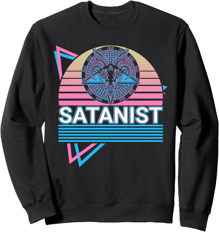 Satanist Baphomet Pentagramm Satanismus Satanic Retro Sweatshirt
