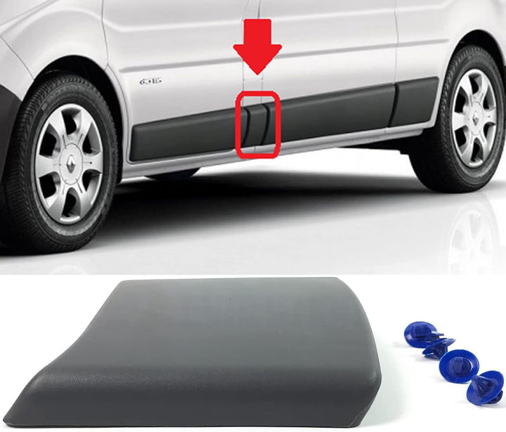 MKAREPART Zierleiste für Seitentür, links mit Vivaro Trafic MK2 Primaster 2001-2014 (links und klein