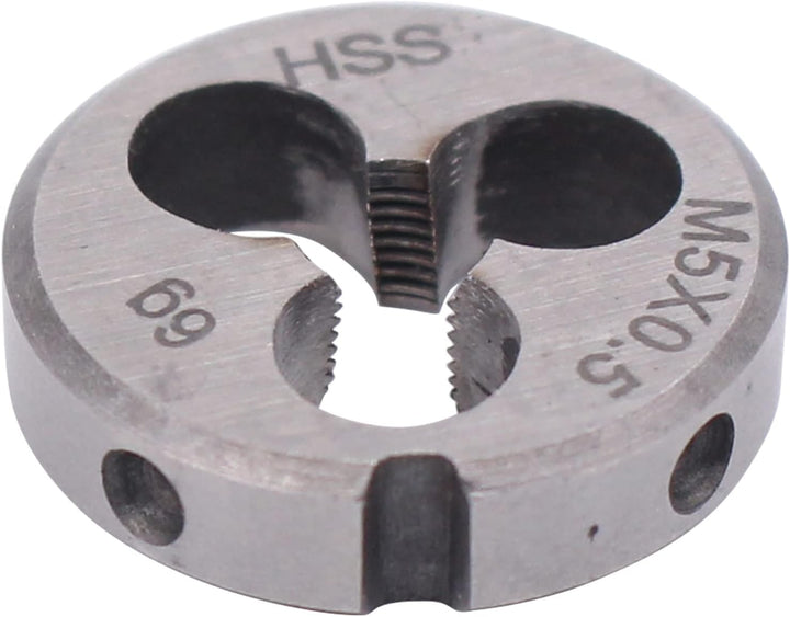 Doo Engy M5 x 0,5 Schneideisen HSS mit 2 tlg Handgewindebohrer Feingewinde Gewindebohrer Set