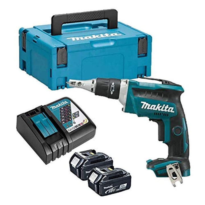 Makita DFS452RFJ Gipskartonschrauber, 18 V LXT (2 x 3,0 Ah) aus Makpac