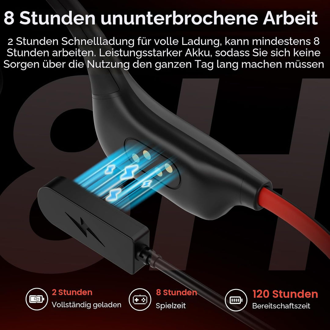 IFECCO Knochenschall Kopfhörer Schwimmen IP68 wasserdichte mit MP3 8GB | Open Ear KopfhöRer Bluetoot