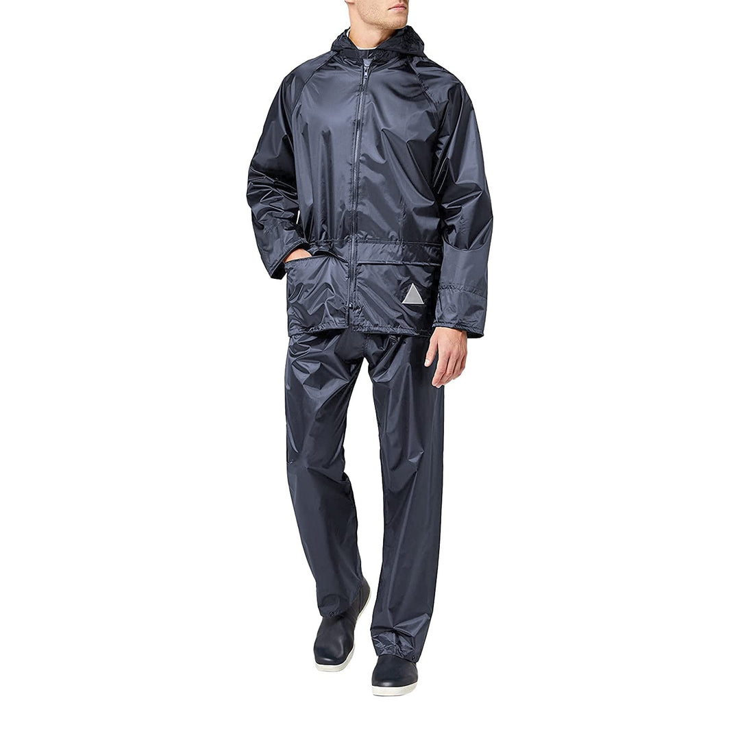 Result Schwerer, wasserdichter Herren Regenanzug (Jacke und Hosenanzug) L Navy, L Navy
