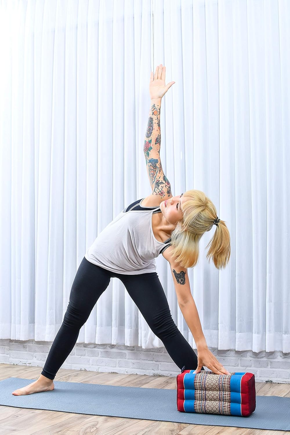 Leewadee Meditationskissen Yogakissen Yoga Block Yoga Zubehör Yoga Klotz Yoga Kissen Ökologisches Na