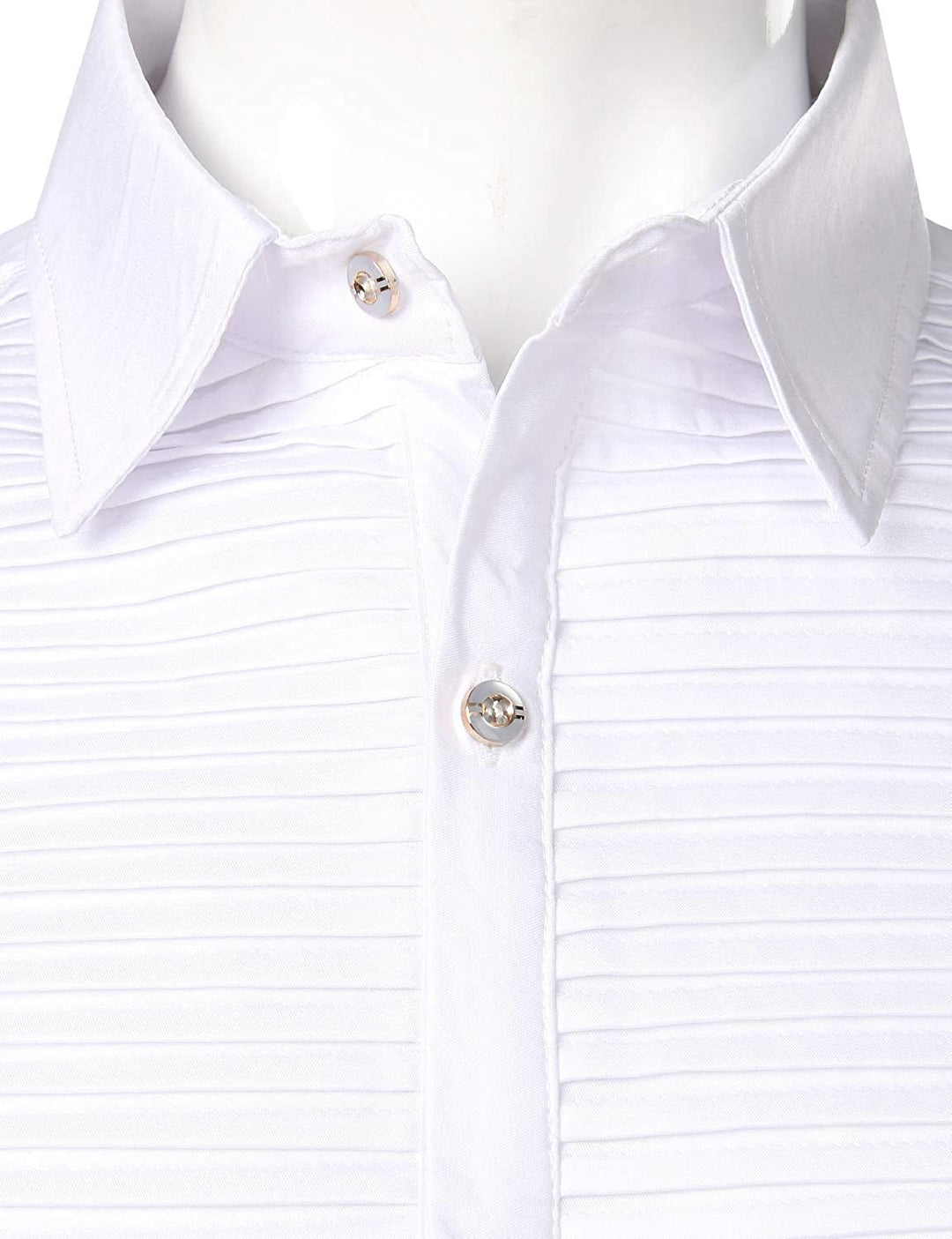 PARKLEES Herren Slim Fit Langarm Abschlussball Performing Smoking Kleid Shirts S Zzcl56-white, S Zzc
