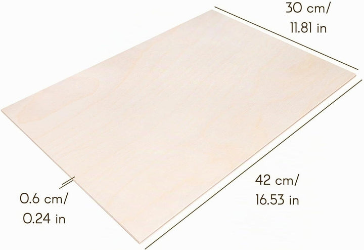Creative Deco 10 x A3 Sperrholzplatte 6mm | 420 x 300 (+/- 0,5) mm | Birkensperrholz Dünne Holz-Zusc