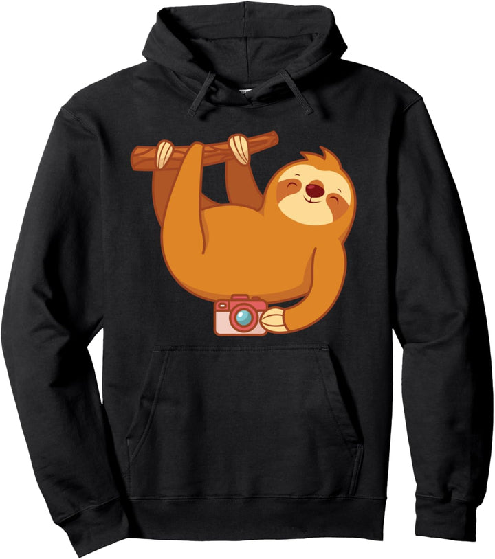 Faultier Fotograf Kamera Pullover Hoodie