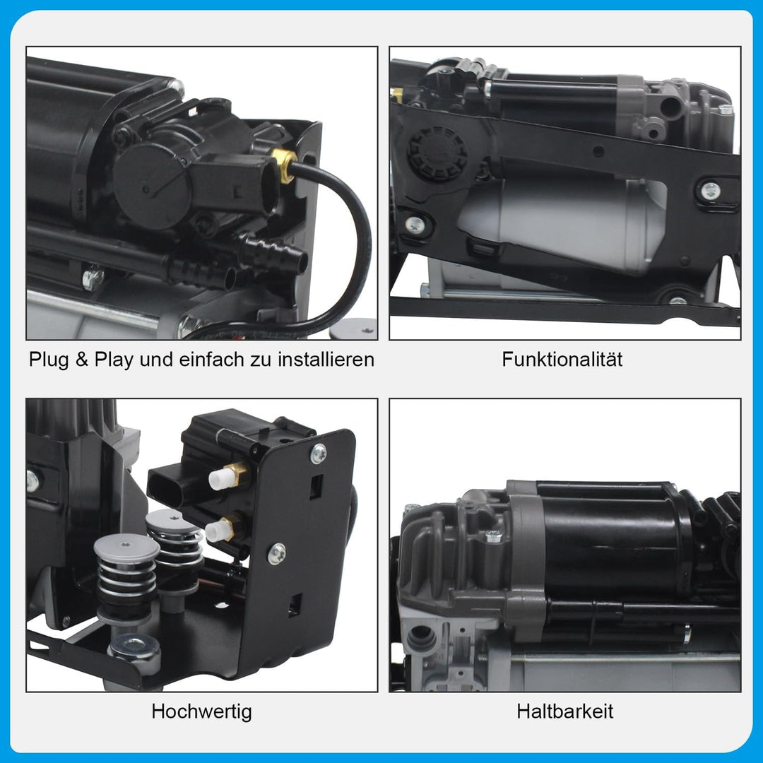 AIRSUSFAT 37206864215 Luftfederung Kompressor Pumpe mit Ventilblock und Halterung Montage Kompatibel