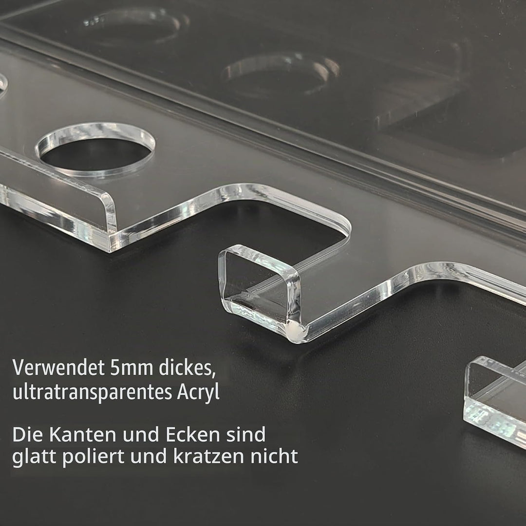 Acryl Pool Rack &amp; Ball Halter Wandhalterung für 16 Billard, Dreieck, Queuekugel