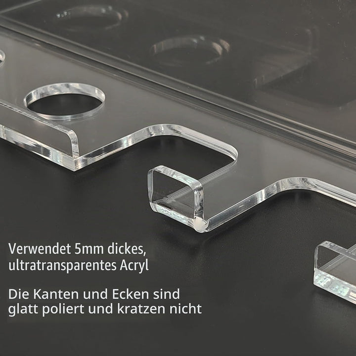 Acryl Pool Rack &amp; Ball Halter Wandhalterung für 16 Billard, Dreieck, Queuekugel
