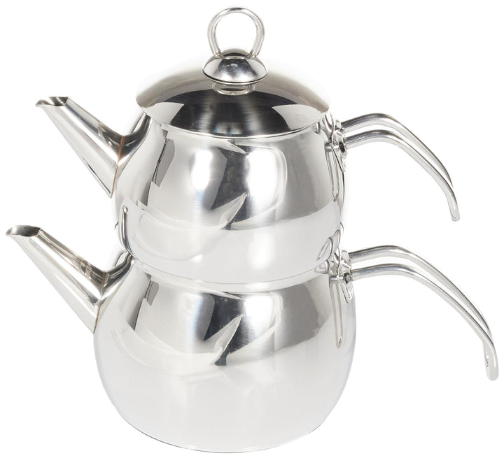 Karaca Belinay Midi Caydanlik - Türkische Teekanne Induktion 1,6L Wasserkocher + 1L Demlik mit Decke