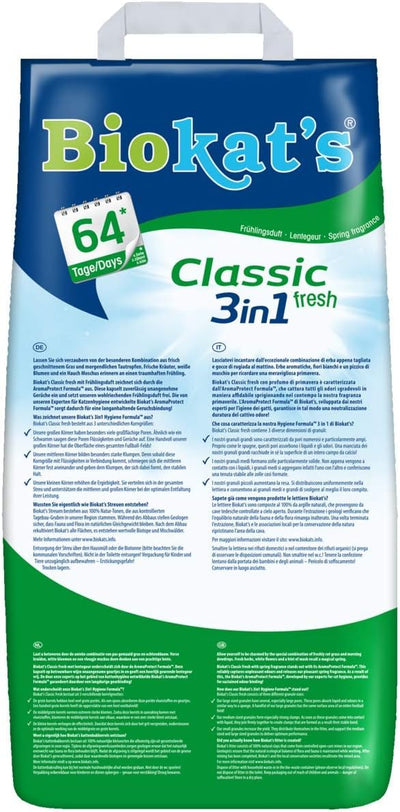 Gimborn Biokat's Classic fresh 3in1 mit Duft - Klumpende Katzenstreu mit 3 unterschiedlichen Korngrö