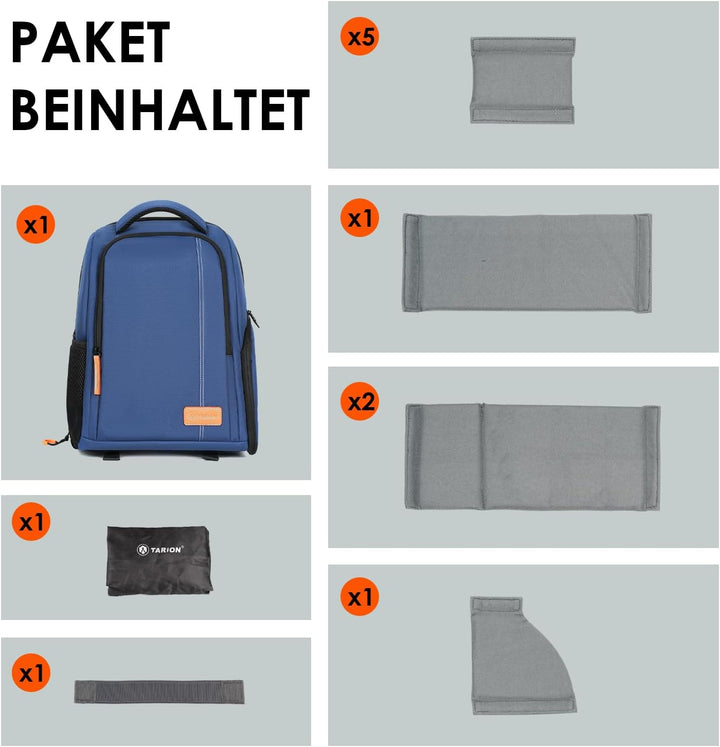 TARION Kamerarucksack Spiegelreflex Fotorucksack Wasserdicht Leicht und Kompakt Klein DSLR Rucksack