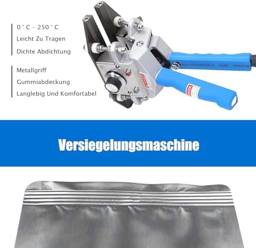 300W Handklemm Versiegelungsmaschine, Tragbare Mini Folienschweissgerät Handheld-Heisssiegel Maschin