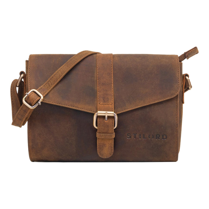 STILORD 'Elora' moderne Umhängetasche Damen klein Leder Handtasche Crossbody Damen Abendtasche Vinta