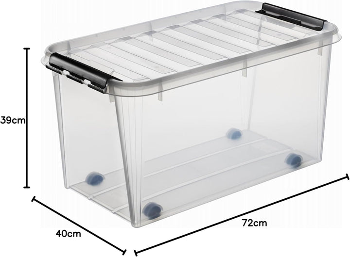Orthex Clipbox Smart Store Classic 70, transparent mit Rollen 3530170