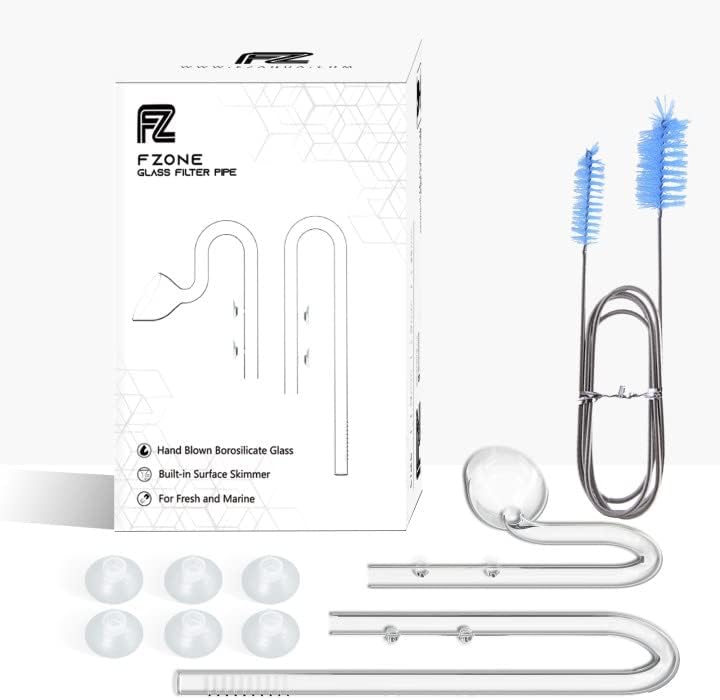 FZONE 17MM Aquarium Glass Lily Pipes Zu- und Ablauf für Aquarien Filter Systems 16/22MM Chläuche (5/