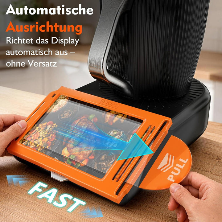2 Stück Displayschutz für Thermomix TM7 Schutzfolie Zubehör Schutzglas mit Ausrichtrahmen für TM7, S