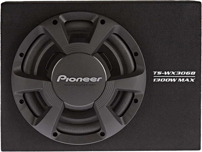 Pioneer TS-WX306B Aktivsubwoofer, leistungsstarker Gehäuse Subwoofer mit 1300 W Maximalleistung, 30