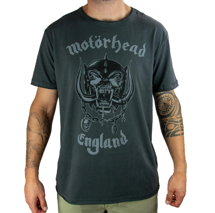 Amplified Herren Motorhead-England T-Shirt, Grau