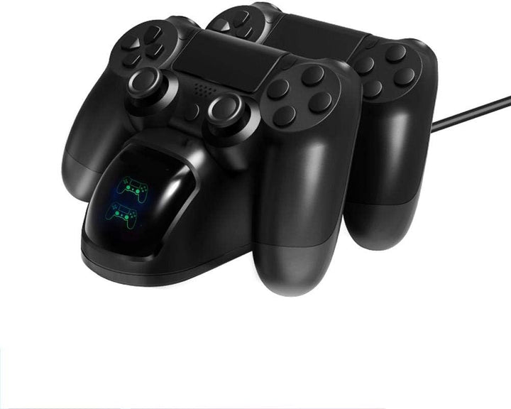 ASHATA Controller Ladestation, Controller Ladestation mit LED Anzeige für 4, Doppeltes Schnellladege