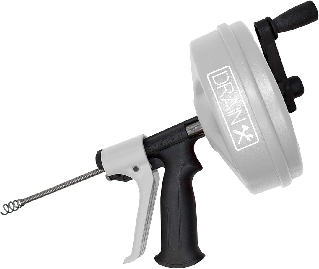 DrainX Spinfeed 50 Fuss Trommelschnecke, manuelle Verwendung oder Bohrmaschinen-Antrieb, automatisch