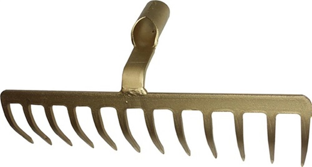 KRUMPHOLZ Strassenrechen Arbeitsb. 520mm Zinken-L. 100mm,16 Zinken schw. Ausf. o.Stiel (4823)