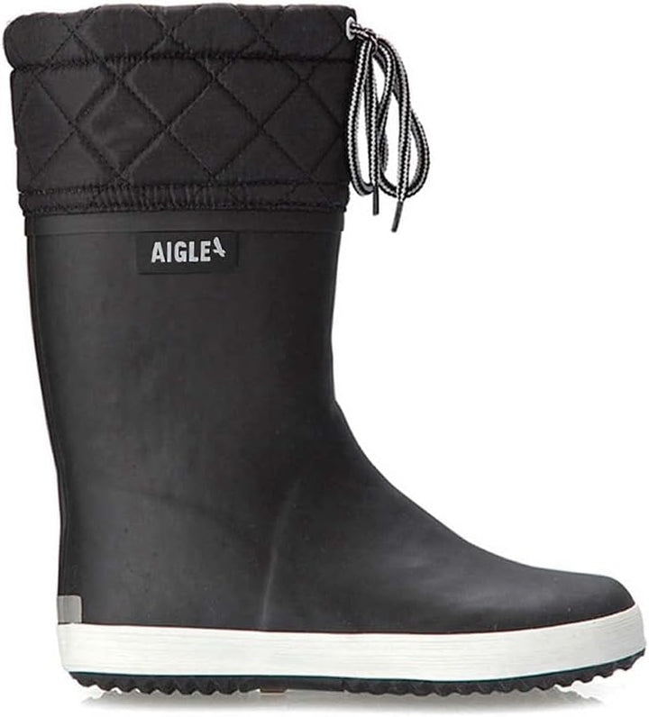 Aigle Unisex Kinder Giboulee 2 Gummistiefel 32 EU Schwarz Weiss, 32 EU Schwarz Weiss