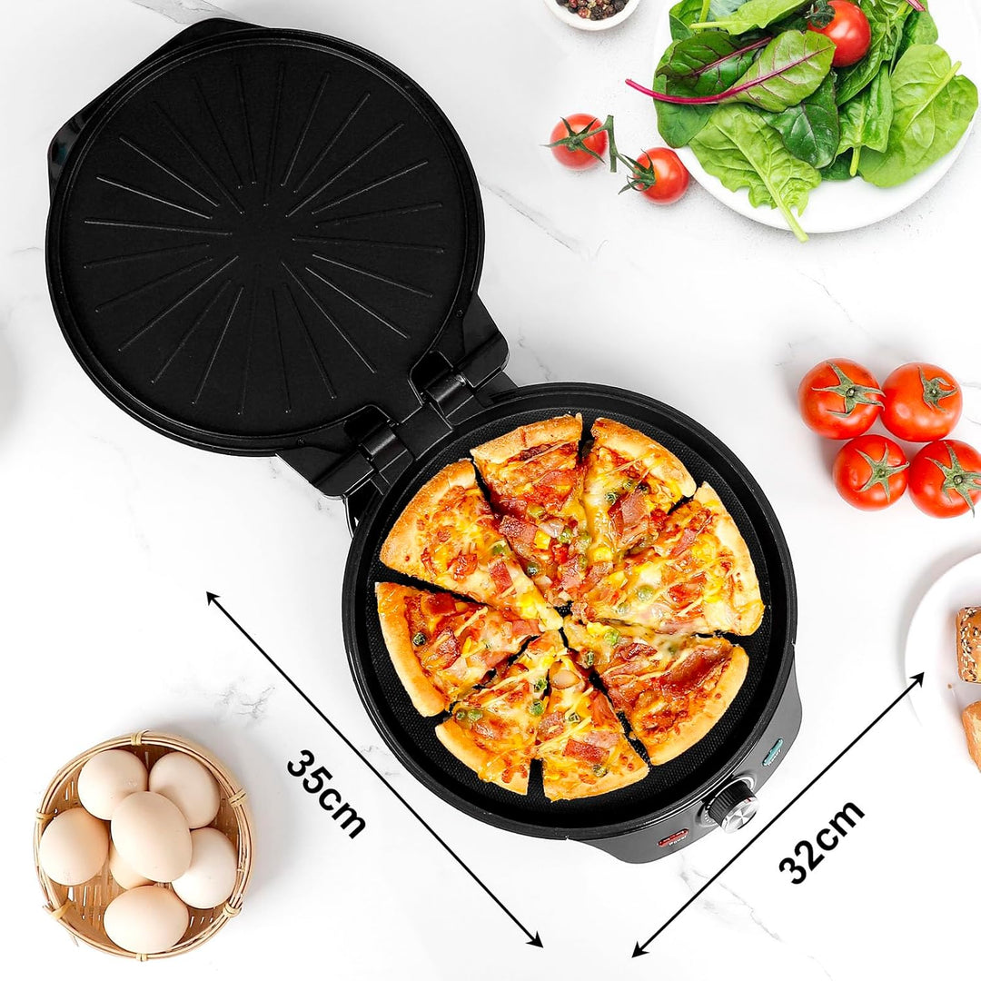 SOKANY Pizzaofen Elektrisch | Elektrischer Pizzabäcker,Pizzaofen Für Zuhause,220 °C,Leistung 2000 W,