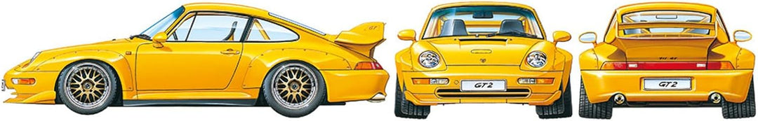 Tamiya Porsche Fahrzeug 300024247 911GT2 Club Sport/Strassenversion Automodell Bausatz 1:24, Unlacki