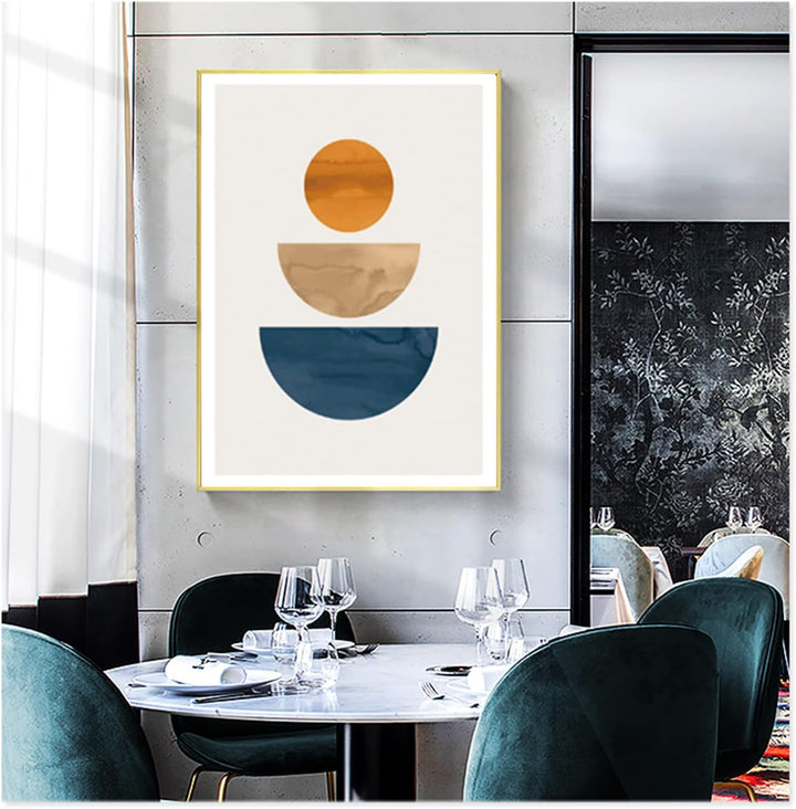JNAOZI Leinwandbild Abstract Line Geometry Poster,Geometrisch Zeichnung Wandkunst,Modern Wanddeko Bi